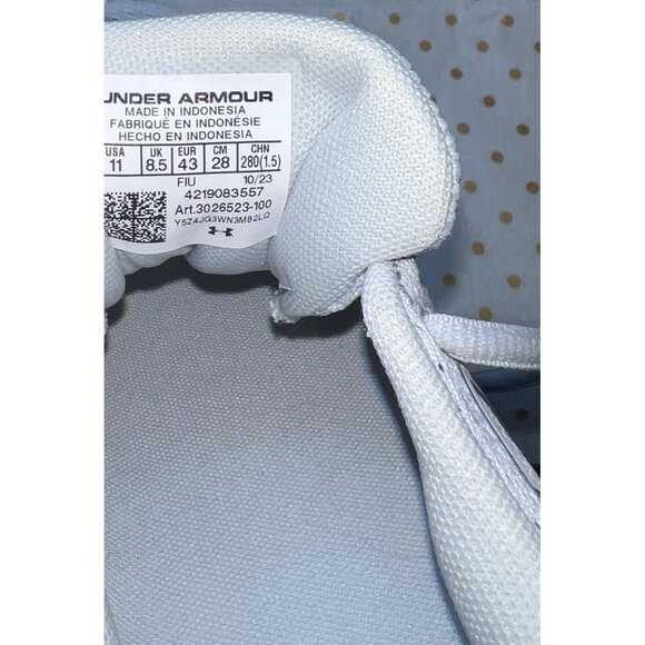 Under Armour Womens Charged Escape 3 Sneakers 11 Light Gray Breathable Mesh - Picture 7 of 7